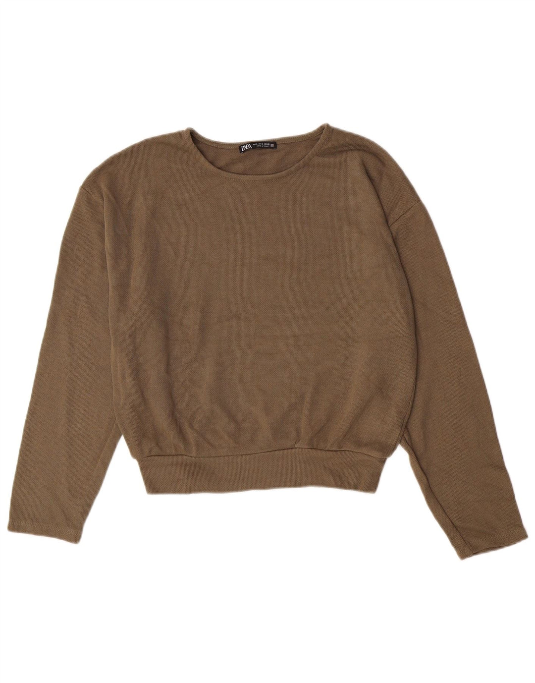 ZARA Sweatshirt Jumper UK 12 Medium Brun Viscose