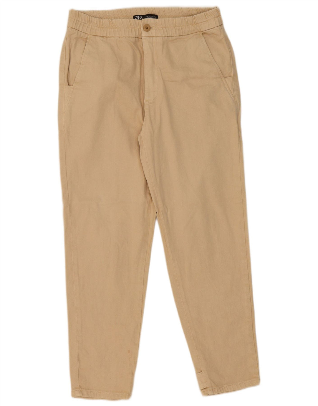 Zara Herre Tapered Chino Bukser Medium W30 L28 Beige