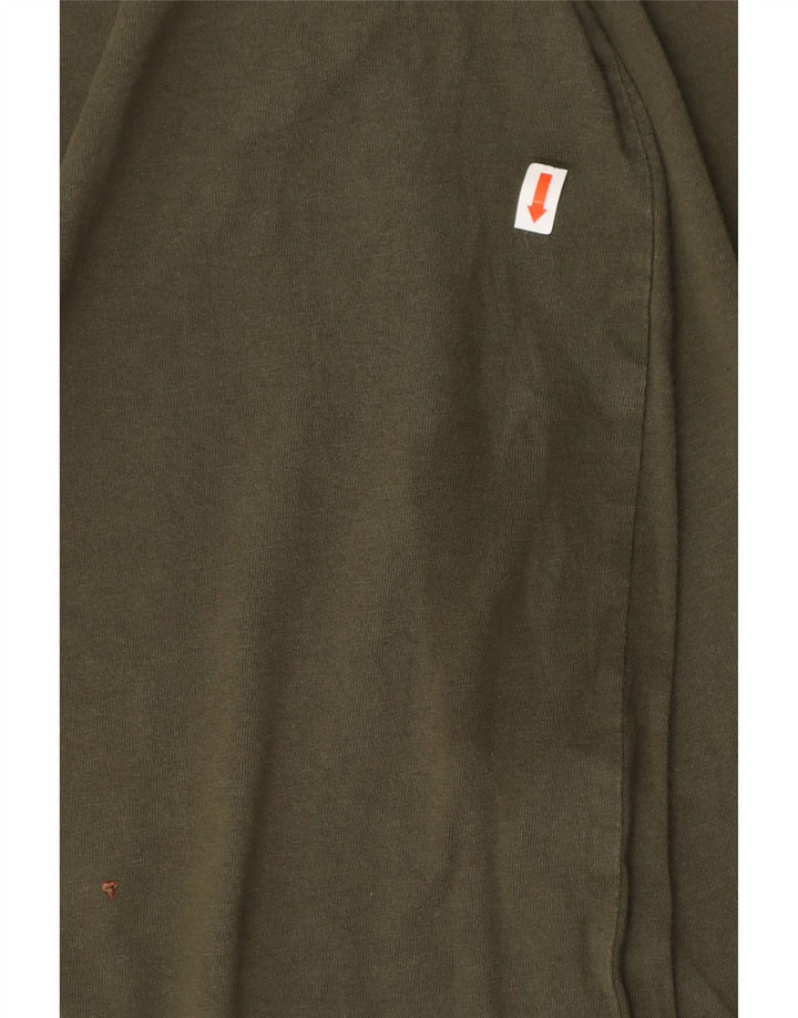 TIMBERLAND Herre Regular Fit Grafisk Top Langærmet XL Khaki Bomuld