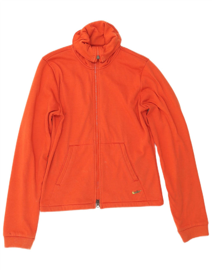 NIKE træningsdragt topjakke til kvinder UK 10/12 Medium Orange Polyester