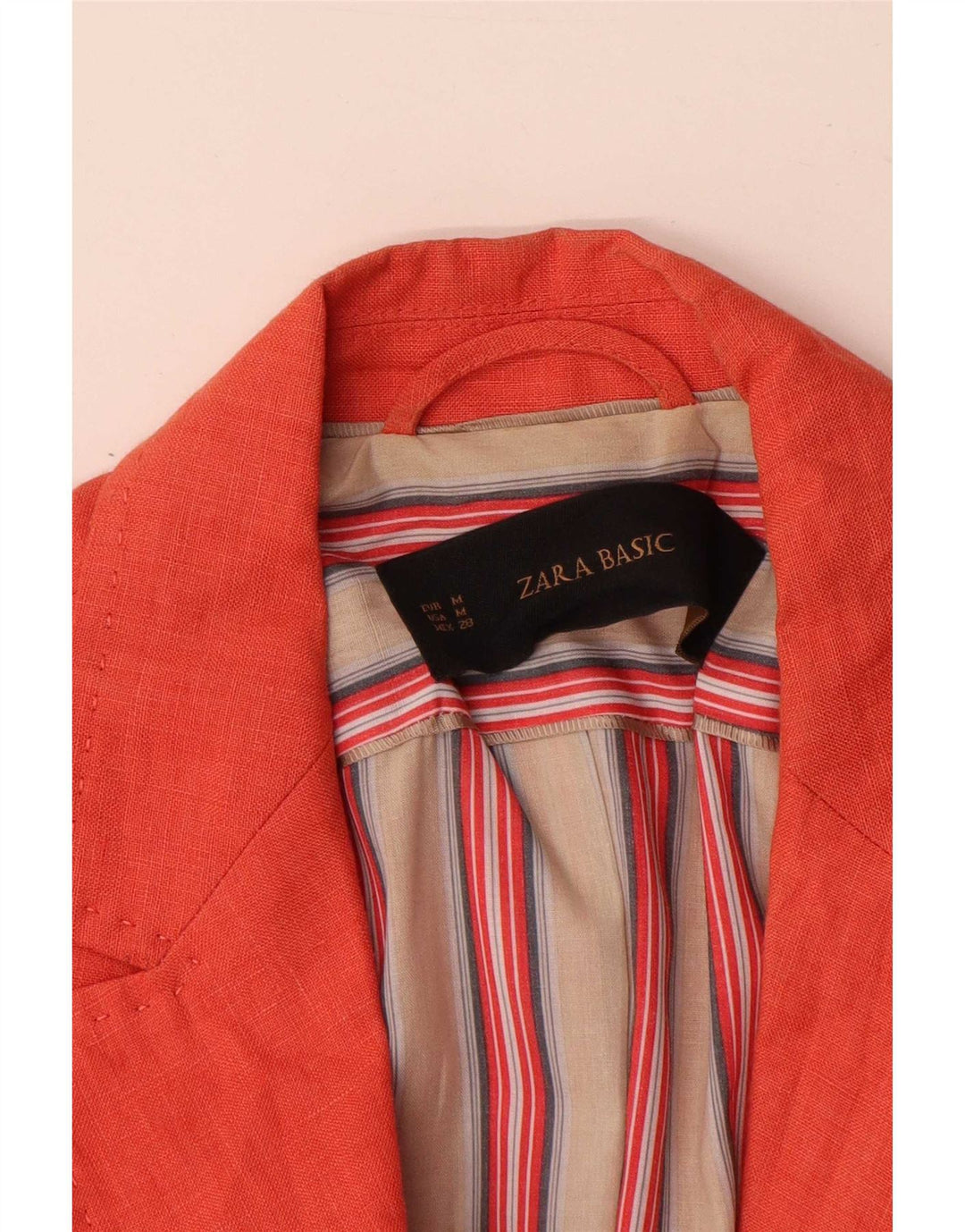 Zara Dame 1 Knap Blazer Jacket UK 12 Medium Orange