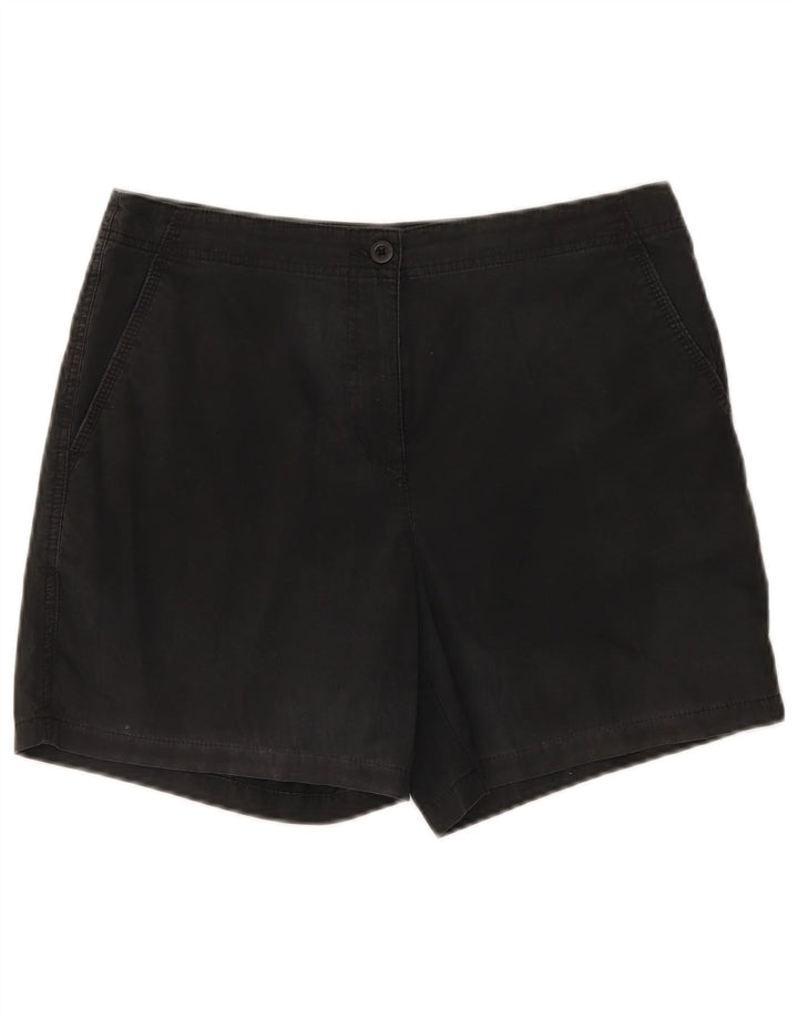 Marks & Spencer Chino Shorts til kvinder UK 12 Medium W32 Sort Bomuld