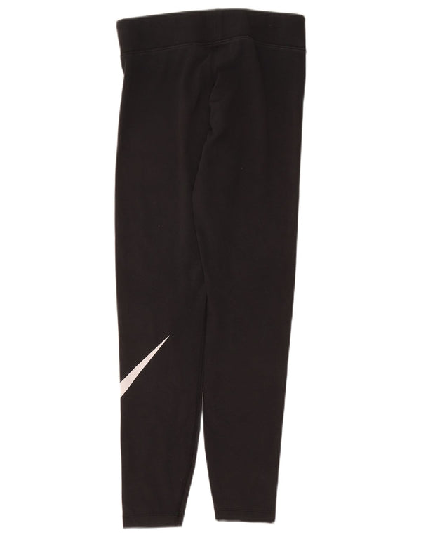 Nike Womens Graphic Leggings UK 12 Medium  Black Cotton Sports