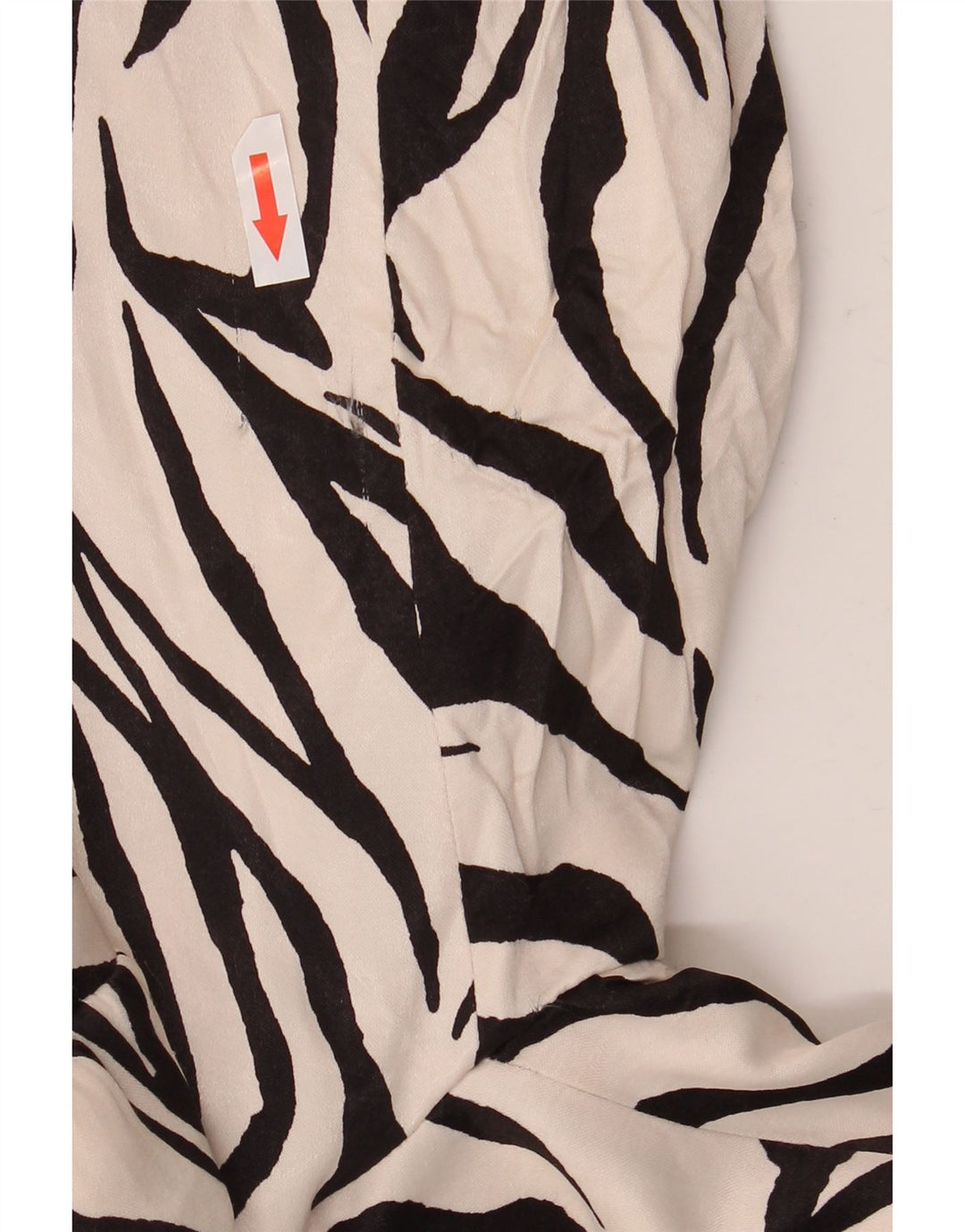 Zara Dame 3/4 ærmet åben blazerjakke UK 14 Medium White Animal Print