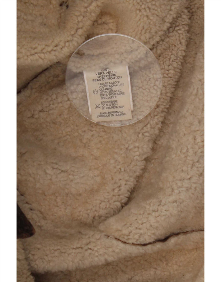 Marlboro Classics Herre Shearling Jacket UK 42 XL Brunt fåreskind