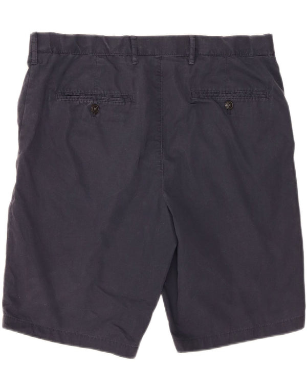 Marks & Spencer Mens Chino Shorts W34 Large  Navy Blue Cotton