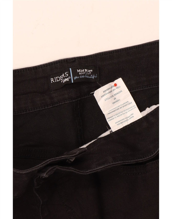 Lee Womens Riders Mid Rise Bootcut Jeans US 8 Medium W30 L29 Black Bomuld