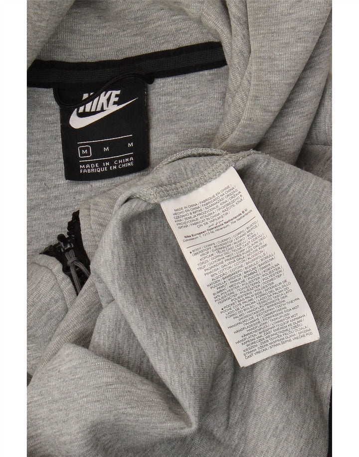 Nike hættetrøje med lynlås til mænd mellemgrå bomuld