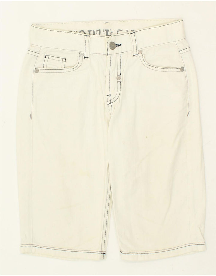 NORTH SAILS Boys Denim Shorts 9-10 Years W26 White Cotton Vintage North Sails and Second-Hand North Sails from Messina Hembry 