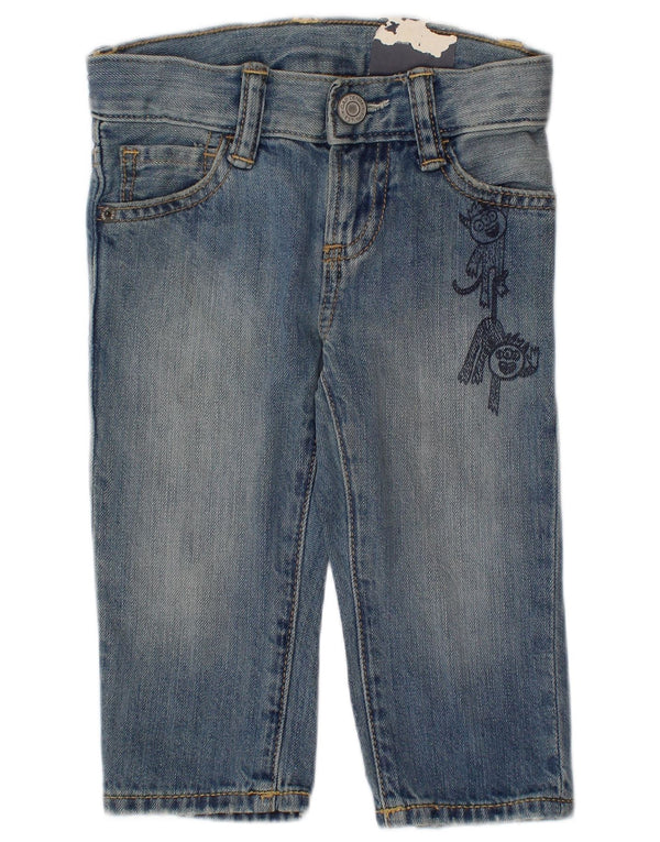 Gap Baby Boys Grafiske Slim Jeans 12-18 måneder W20 L10 Blå Bomuld
