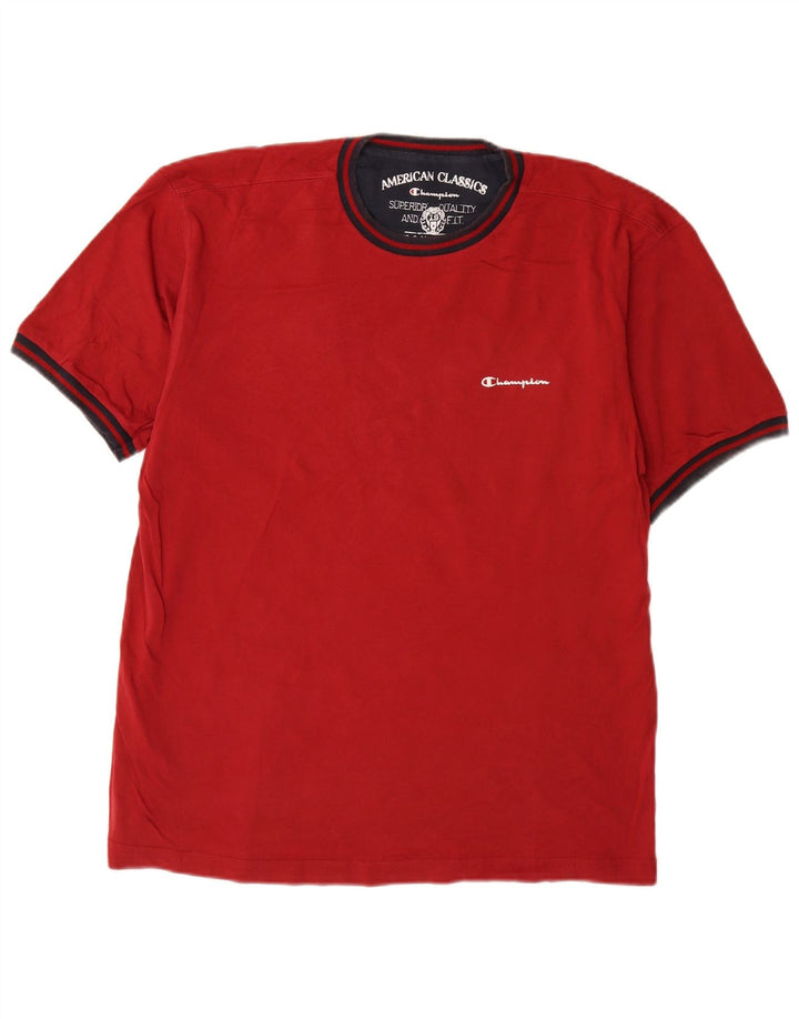 Champion Herre T-Shirt Top Medium Burgundy
