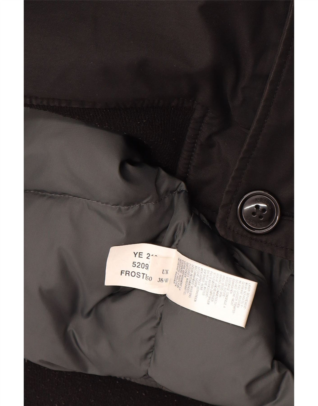 Aigle Herre Hooded Bomber Jacket UK 38/40 Medium Black Bomuld