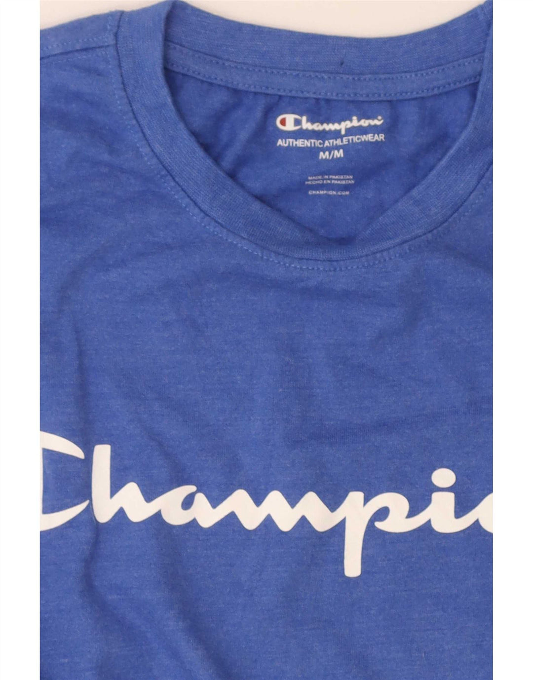 Champion Herre Regular Graphic T-Shirt Top Medium Blue