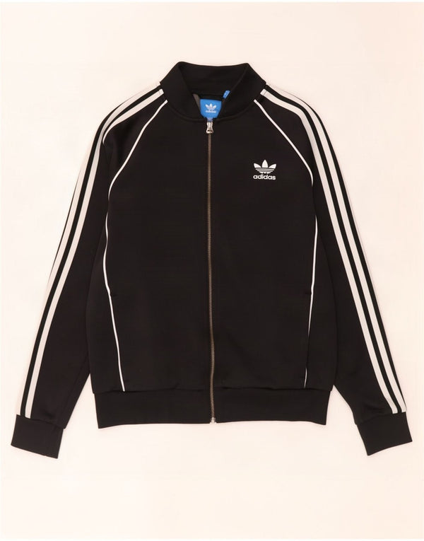 Adidas træningsdragt topjakke til kvinder UK 14 Medium Sort Polyester
