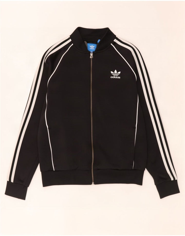 Adidas træningsdragt topjakke til kvinder UK 14 Medium Sort Polyester