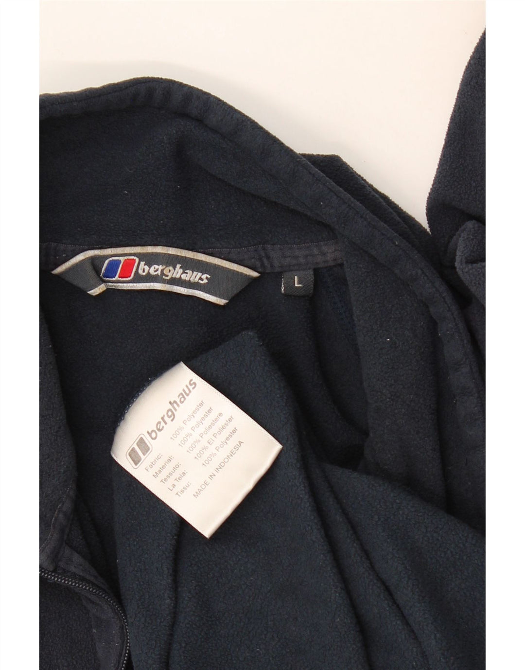 BERGHAUS Fleece Jumper med lynlås til mænd Large Navy Blue Polyester