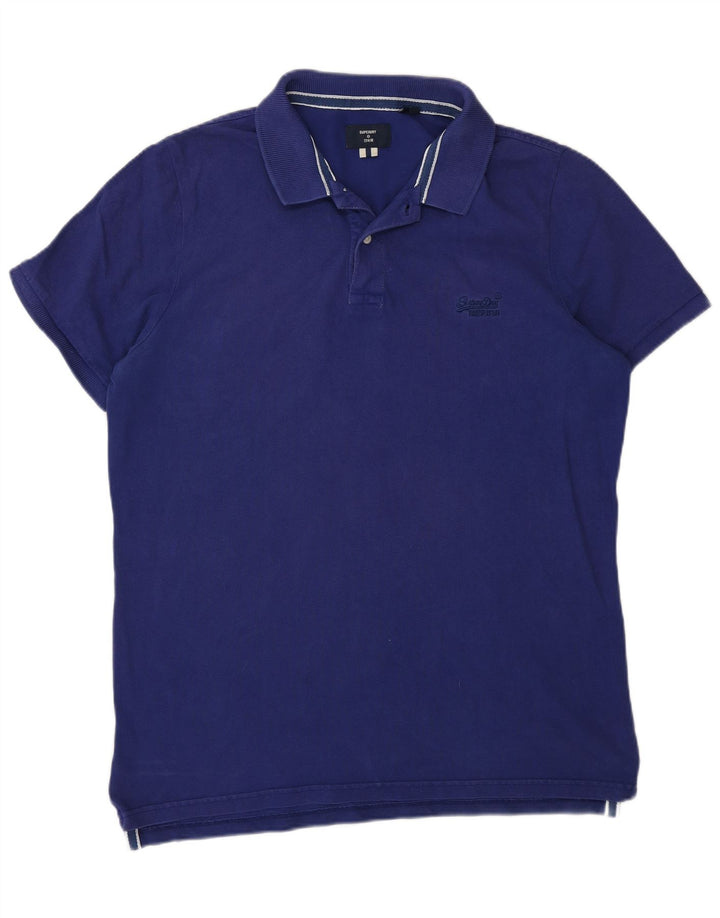 Superdry herre poloshirt 2XL blå bomuld