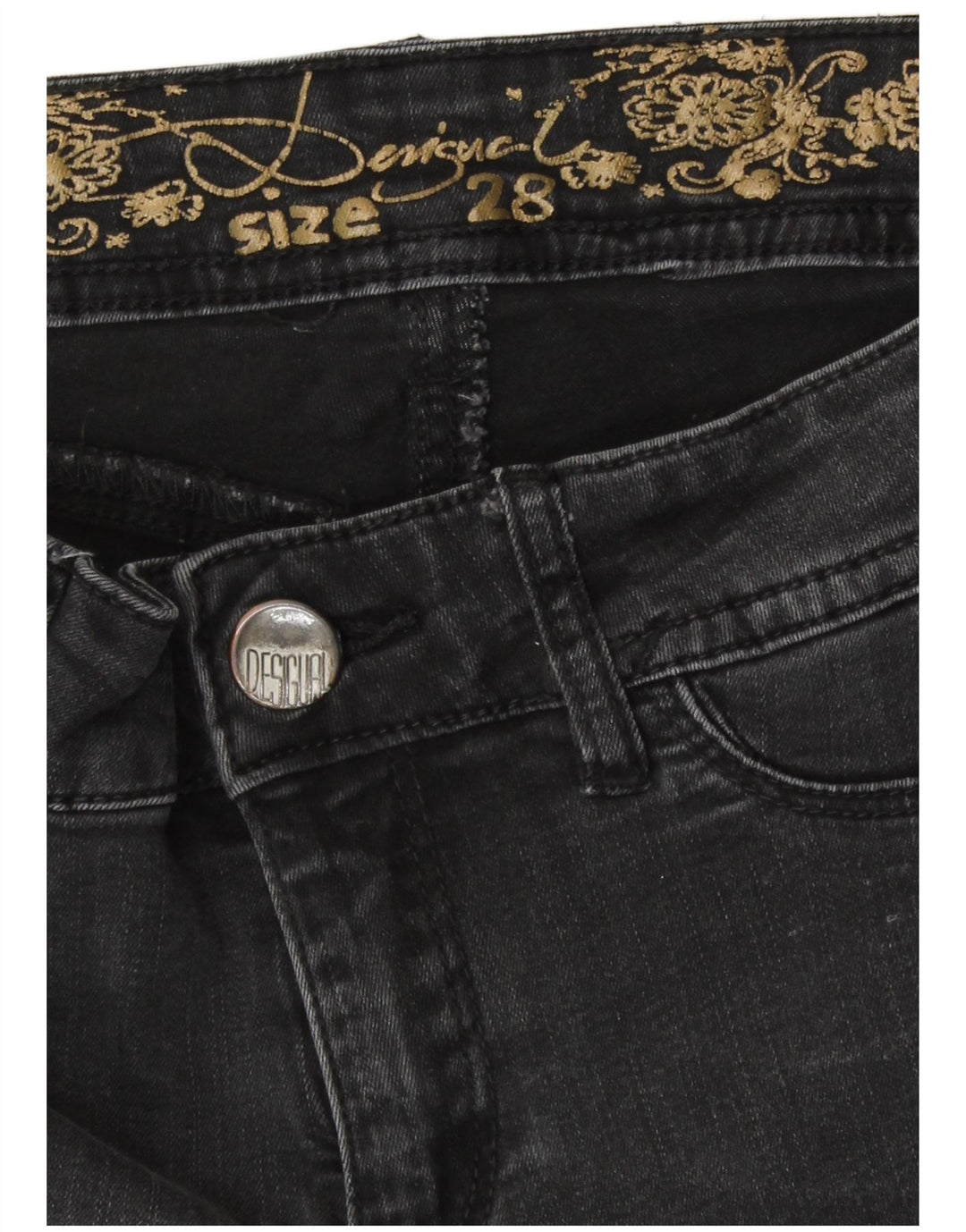 Desigual Dame Skinny Jeans W28 L32 Grå