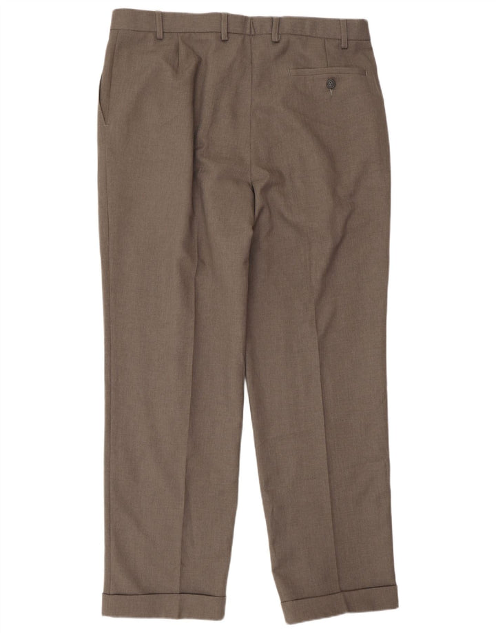 Marks & Spencer Herre Pegged Suit Bukser W36 L31 Grå Polyester