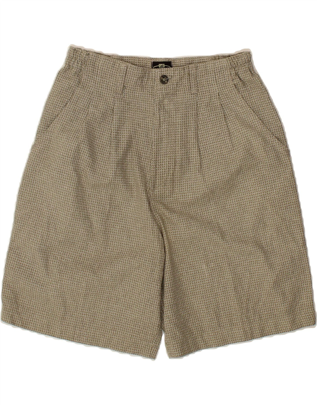 LEE Womens Pegged Casual Shorts W26 Small Khaki Check Vintage Lee and Second-Hand Lee from Messina Hembry 