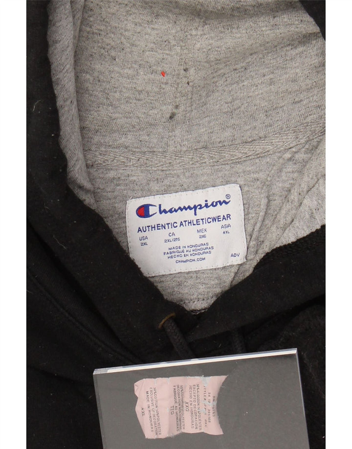 CHAMPION Grafisk hættetrøje til mænd 2XL Sort polyester