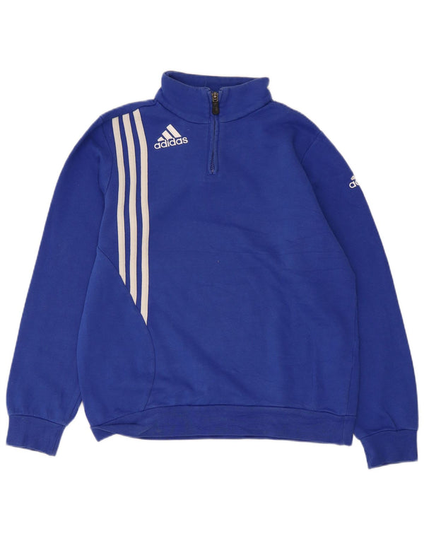 Adidas drenge sweatshirt med lynlås 13-14 år blå bomuld