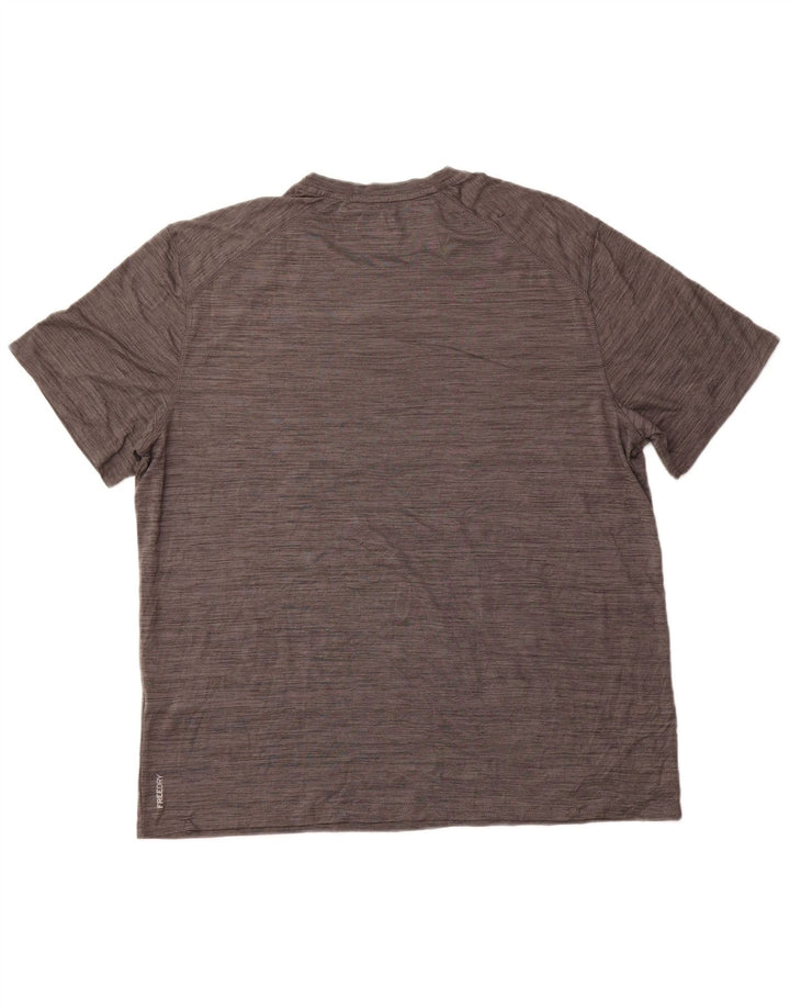 EDDIE BAUER Herre T-Shirt Top XL Grå Flecked