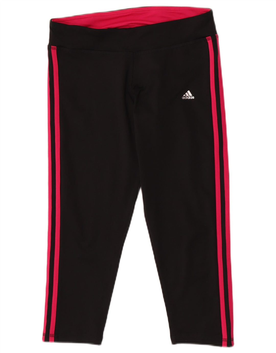 Adidas Dame Climalite Capri Leggings UK 12/14 Medium Black Polyester