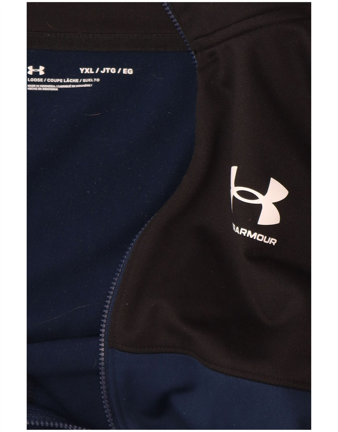 UNDER ARMOUR Drenge træningsdragt topjakke 13-14 år XL Sort Colourblock