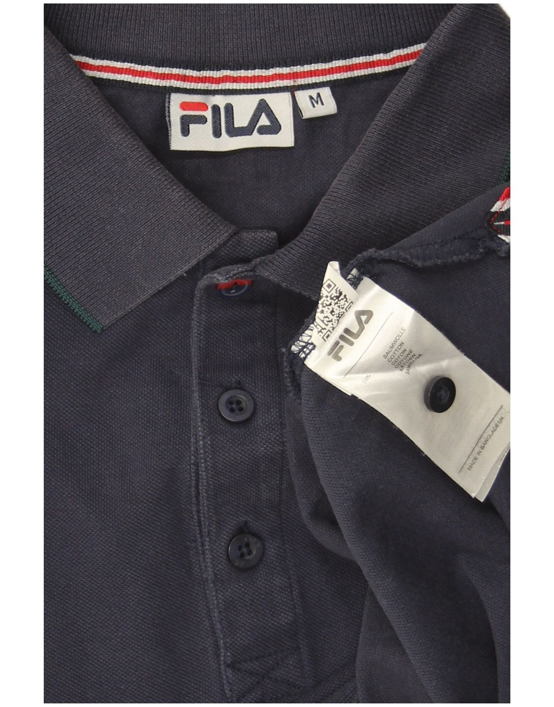 FILA Langærmet poloshirt til mænd Medium marineblå bomuld