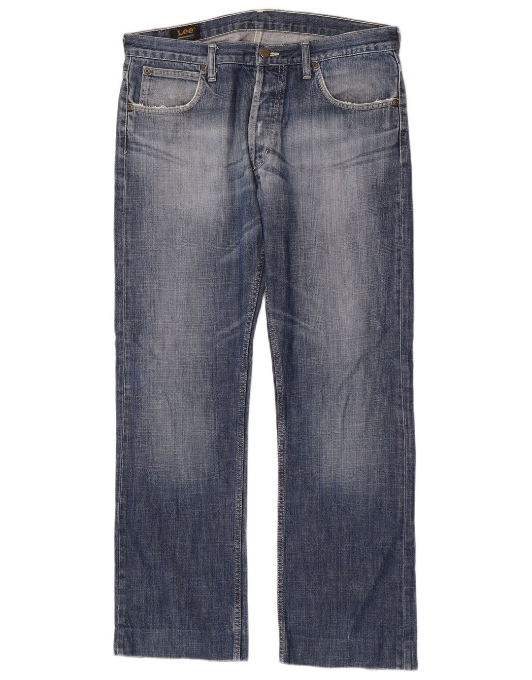 Lee Herre Freeburn Straight Jeans W34 L30 Blå Bomuld