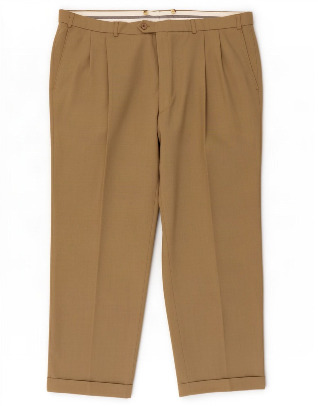 Marks & Spencer Herre Pegged Suit Bukser W44 L29 Beige Polyester