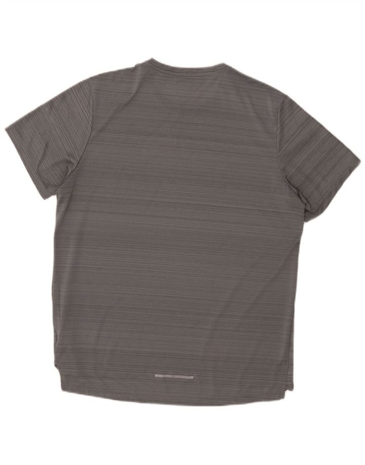Nike Herre Dri Fit T-Shirt Top Stor Grå Polyester