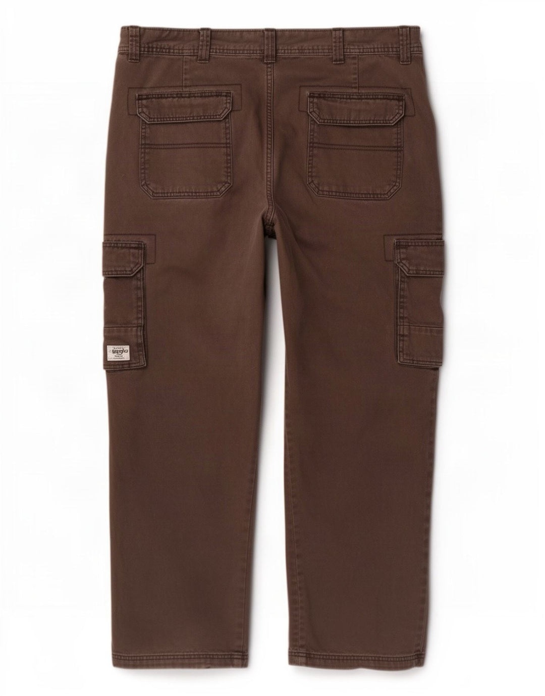 Wrangler Straight Cargo bukser til mænd W38 L29 brun bomuld