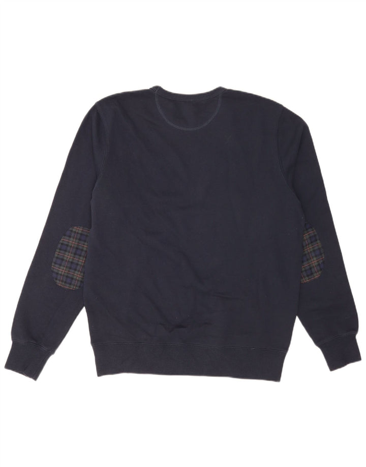 Sun68 Herre Sweatshirt Jumper Large Marineblå Ternet bomuld