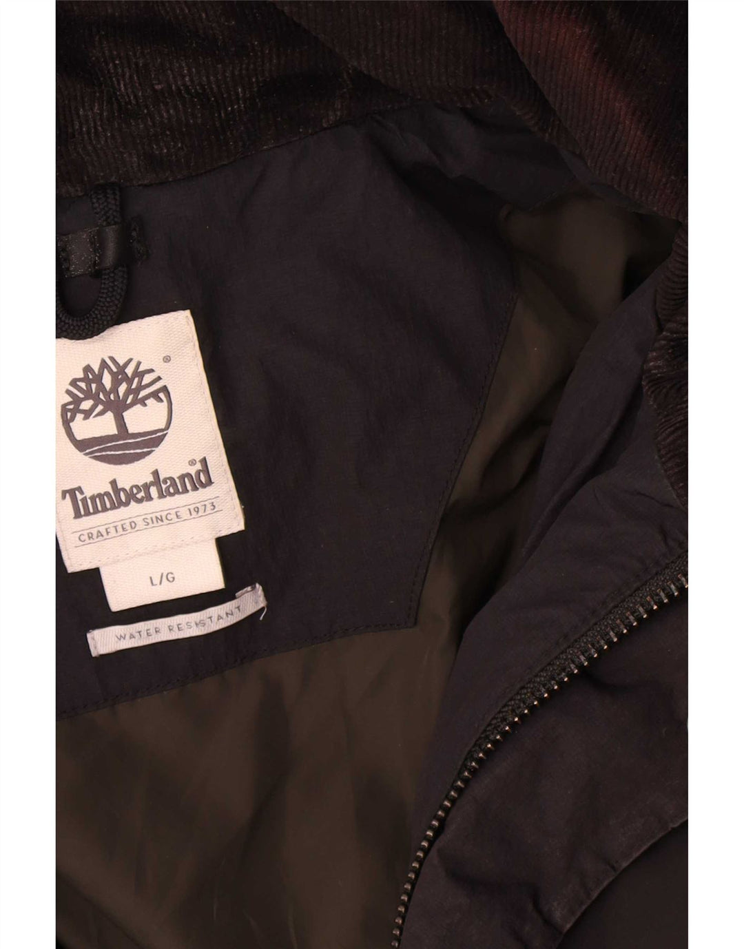 Timberland Herre hættepolstret jakke UK 40 Stor sort polyester