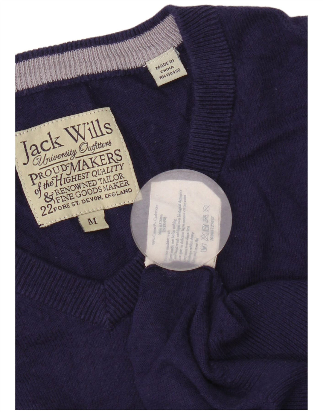 Jack Wills Herre V-hals sweater Medium Lilla Bomuld