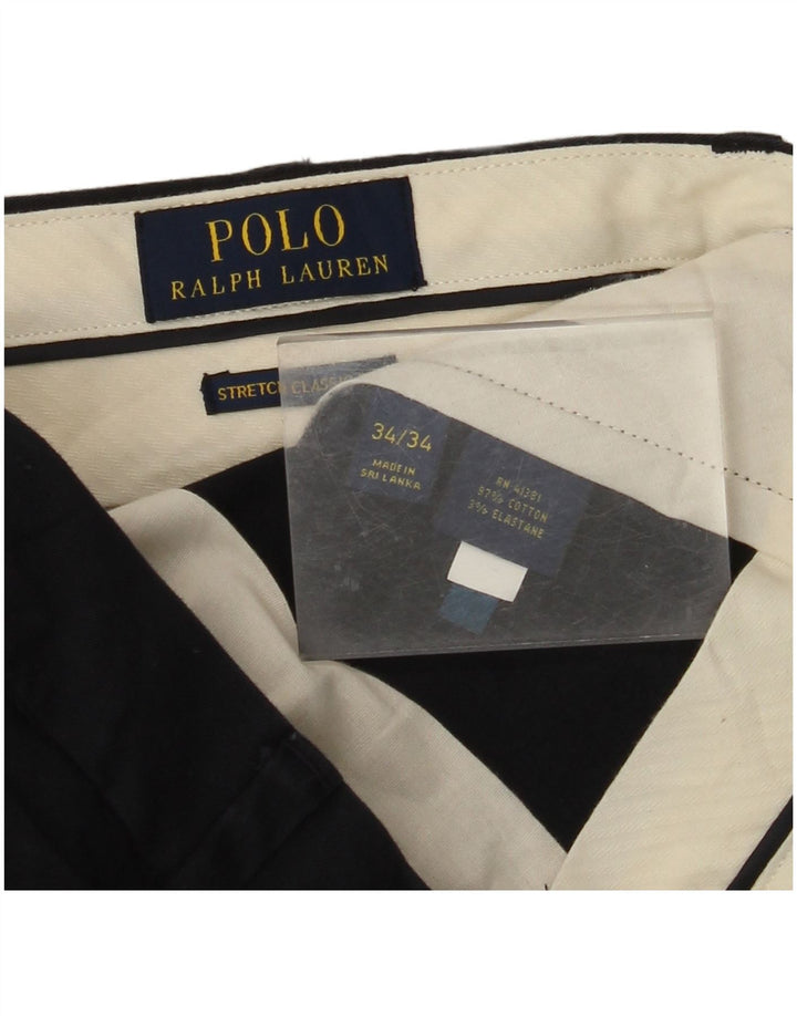 POLO RALPH LAUREN Lige Chinobukser til mænd W34 L34 Marineblå