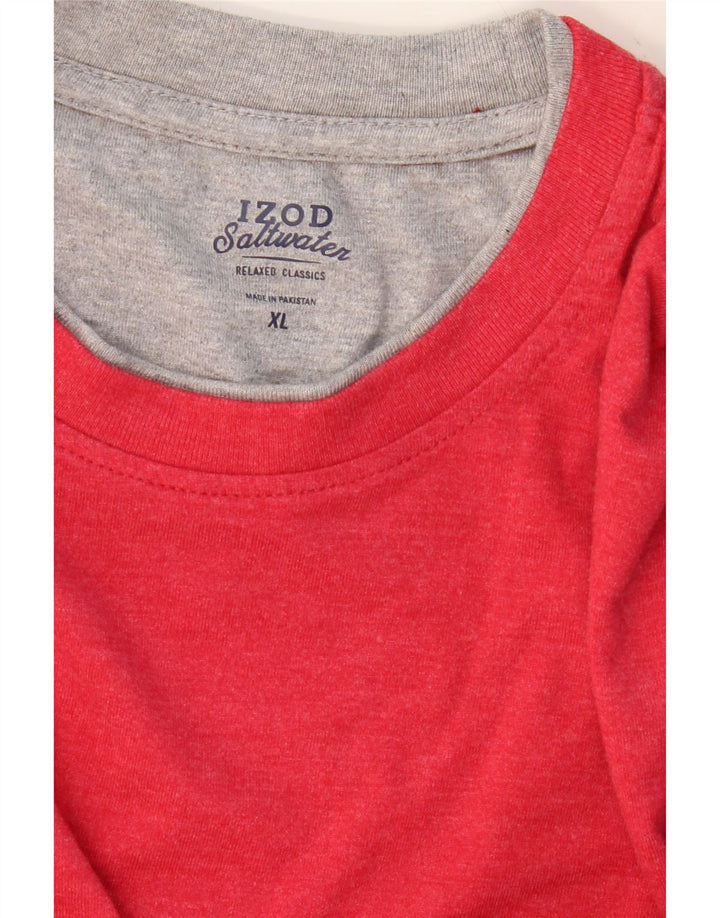IZOD Mens Salt Water T-Shirt Top XL Red Vintage Izod and Second-Hand Izod from Messina Hembry 