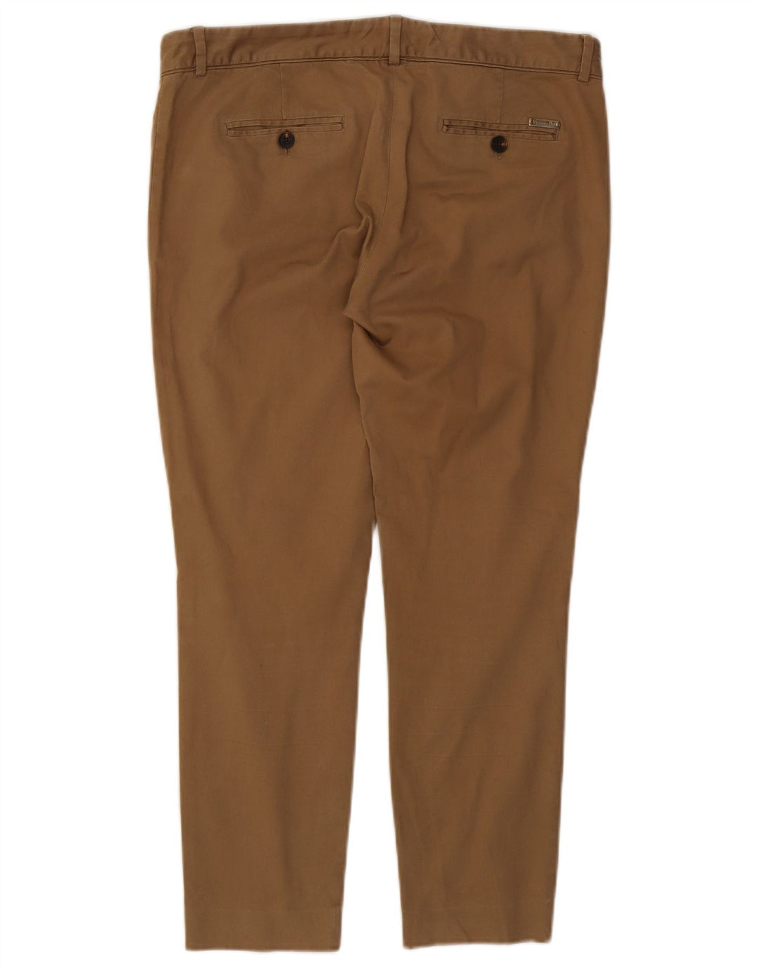Massimo Dutti Dame Slim Cropped Trousers EU 42 Large W34 L26 Beige