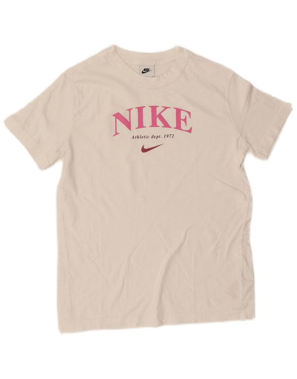Nike piger grafisk t-shirt top 12-13 år stor hvid bomuld