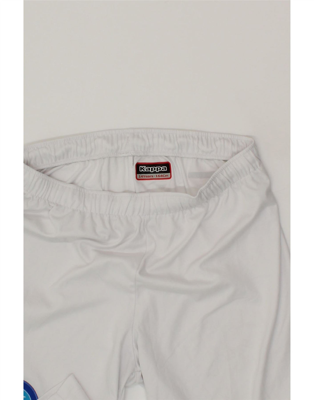 KAPPA Boys Graphic Sport Shorts 13-14 Years  White Polyester Vintage Kappa and Second-Hand Kappa from Messina Hembry 