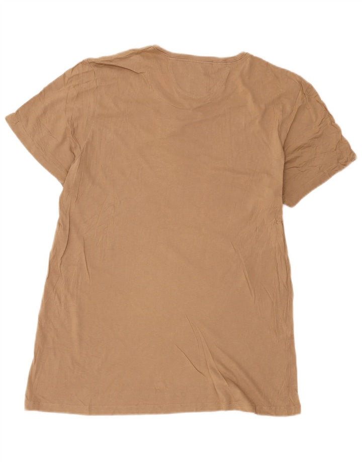Zara Herre T-Shirt Top Stor Beige