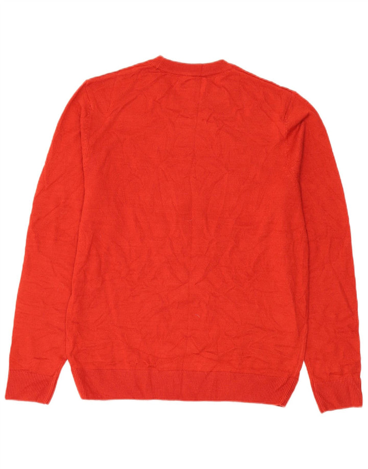 Marks & Spencer Herre grafisk rund hals sweater Medium rød jul
