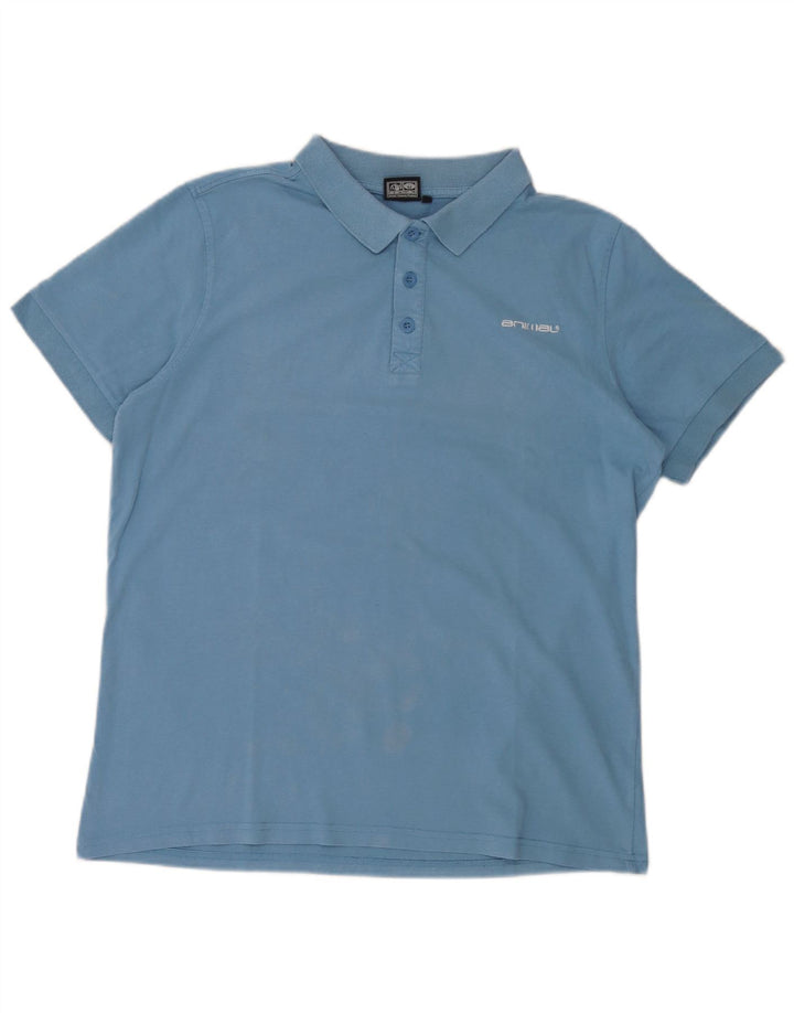 Animal Herre Polo Shirt Stor Blå Bomuld