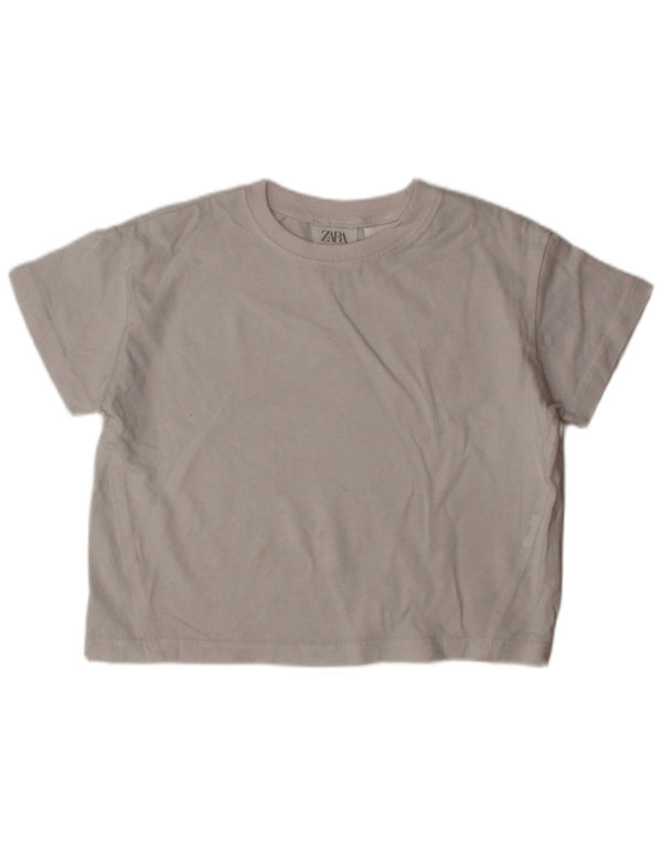 ZARA Baby Girls T-Shirt Top 18-24 måneder Hvid
