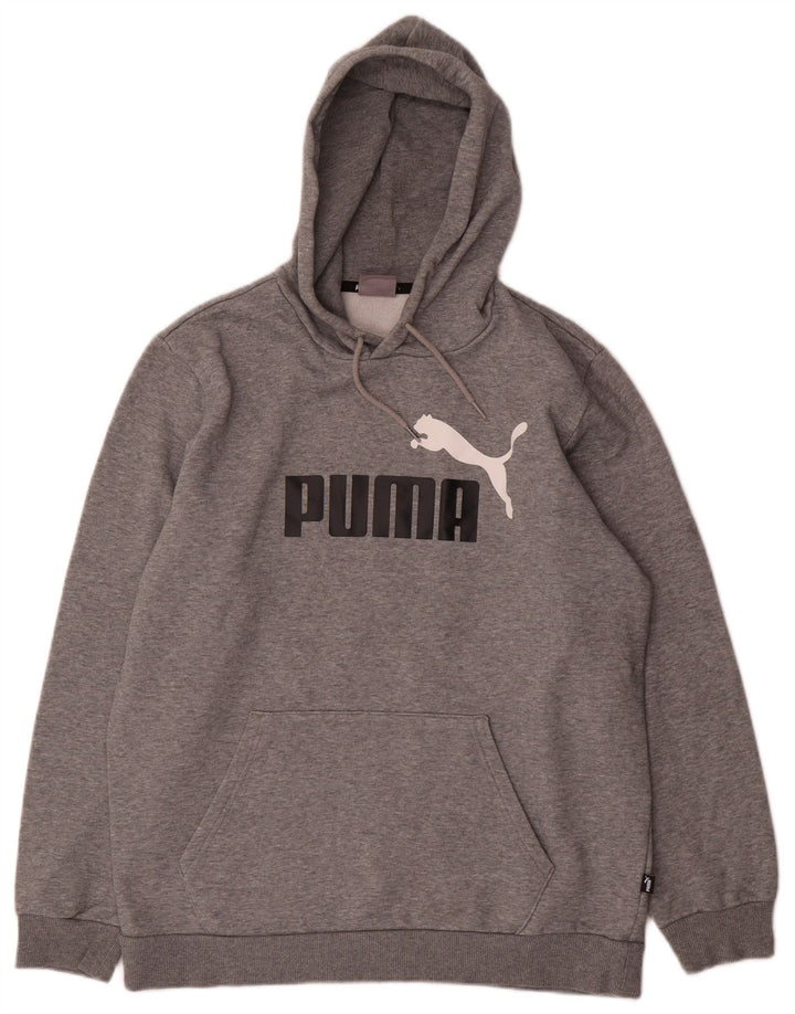 Puma Herre grafisk hættetrøje Jumper Medium Grey Flecked Bomuld