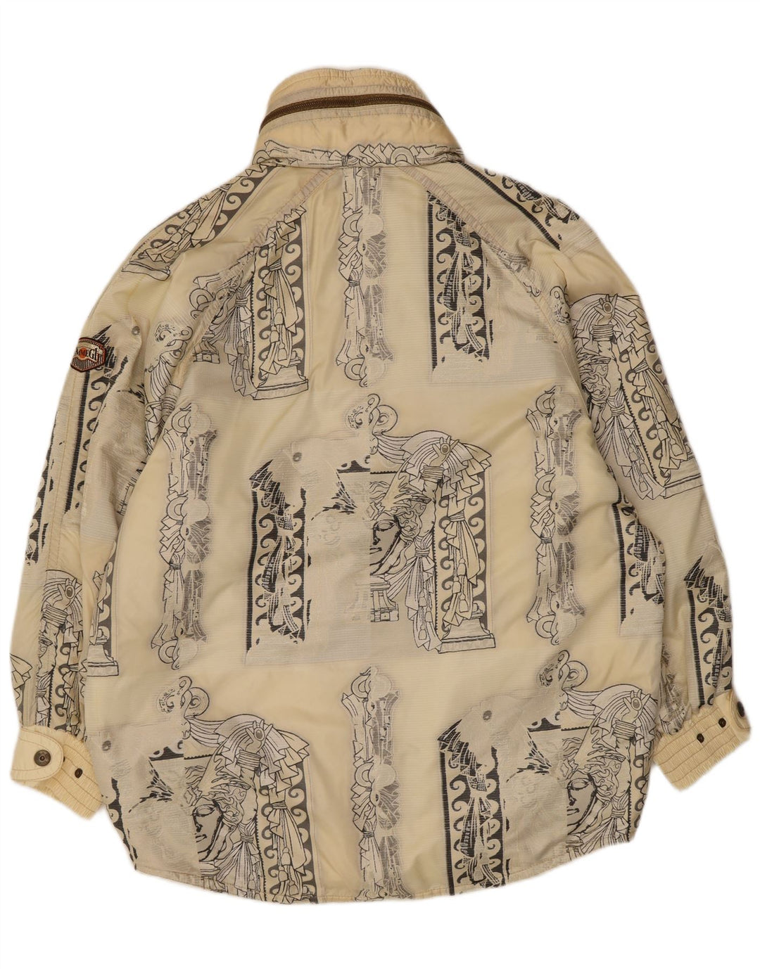 Emmegi Herre Hooded Loose Fit Polstret Jakke UK 36 Small Beige Polyester