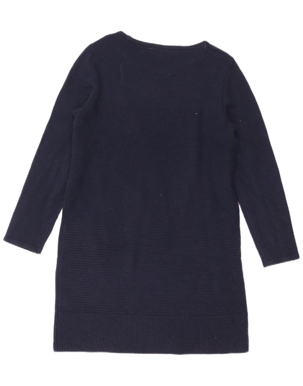Besætningstøj Dame Langærmet Jumper Kjole UK 16 Large Navy Blue