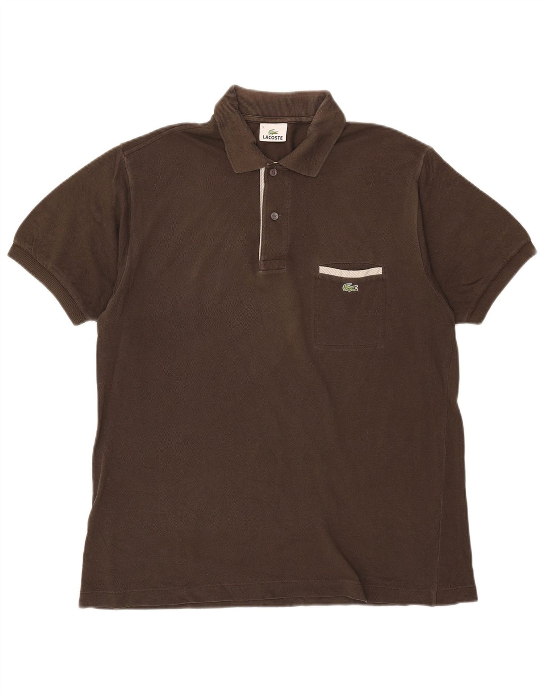 Lacoste Herre poloskjorte str. 5 Stor brun bomuld